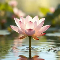 Delicate lotus flower blooming gracefully